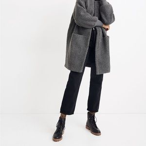 Madewell Grey Sherpa Cocoon Coat, Size M